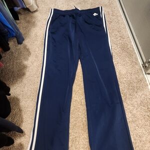 adidas Blue and White Sweatpants with Classic Stripes